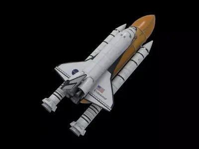 Space Shuttle  Low-poly 3D model