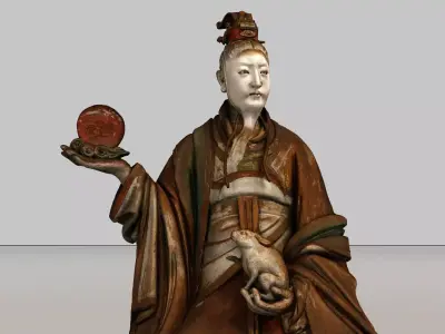 Deity Statue Sculpture01 3D model