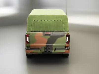 Generic Military Tactical Pickup Low-poly 3D model