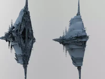 Sci fi Sphere Shard hollow  3D model