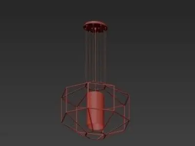 Silhouette 1 Light Gold Leaf Pendant 3D model buy