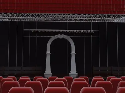 concert hall scene 3D model