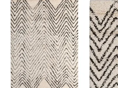 Chevron Shag Rug 3D model