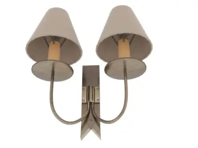 Double Cottage Wall Light Low-poly 3D model