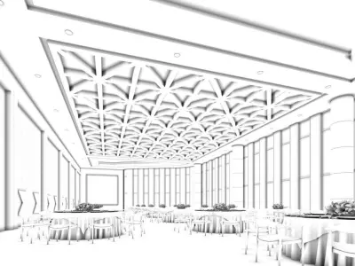 Business Restaurant - Coffee - Banquet  11 3D model