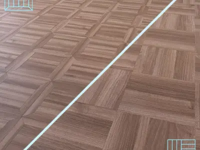 Parquet - Laminate - Wooden floor 2 in 1 Low-poly 3D model
