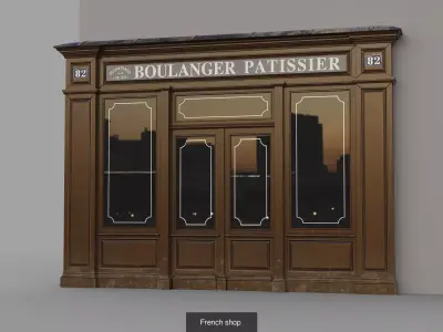 Paris architectural parts 3D Model Pack