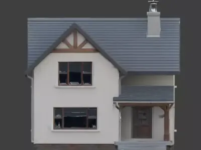 Style Suburban House 3D Model v1 Low-poly 3D model