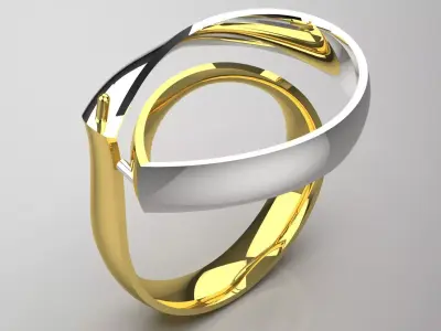 minimal gold ring gr0125 3D print model