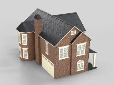 British House Design 19T4 Low-poly 3D model