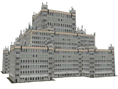 Office Buildings city Pack 9 Low-poly 3D model