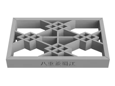 Yaehishishokko lattice window sash 3D print model