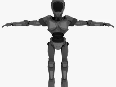 Android Robot Low-poly Low-poly 3D model