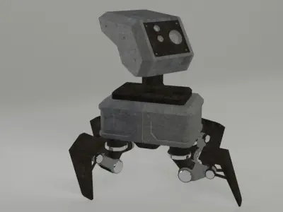 Robot Explorer II Low-poly 3D model