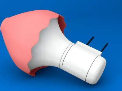 Electronic Bulb Low-poly 3D model