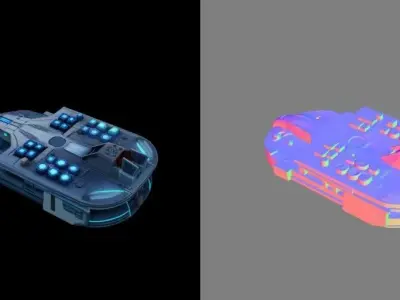 cartoon styled sci-fi spaceships pack Low-poly 3D model