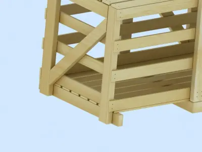 Wooden Crate 3D model