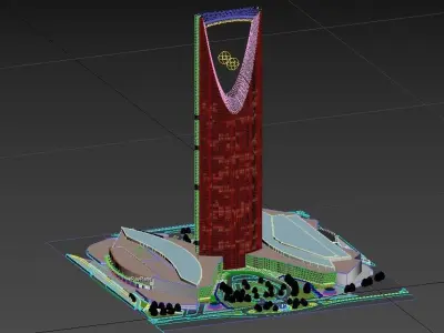 Kingdom Tower Saudi Arabia 3D model