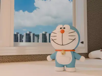 DORAEMON FIGURE AND ACCESORIES 3D print model