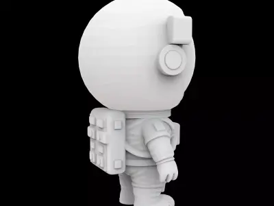 Cartoon Astronaut Figurine 3D Print Model 3D print model