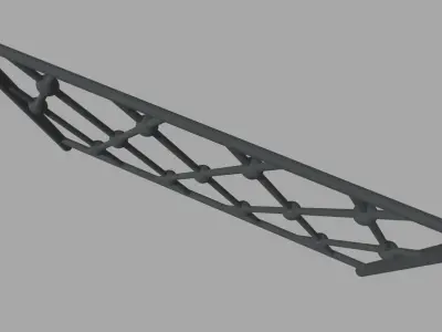 Fence 04 Low-poly 3D model