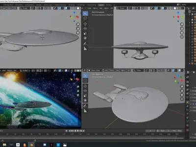 3D Model Star Trek Enterprise from The Next Generation TV Series 3D model