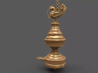 oil lamp 3D model 8