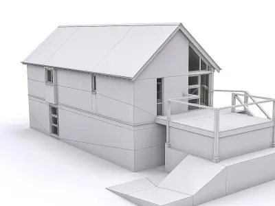 Townhouse 11 Low-poly 3D model