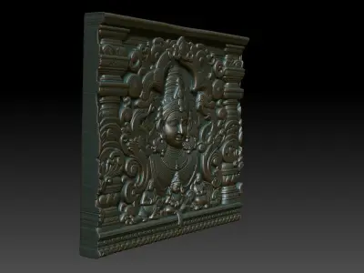 Indian Temple Wall basrelief 35 240622 3D print model