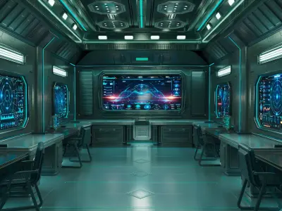 Sci Fi Interior Station 3D model