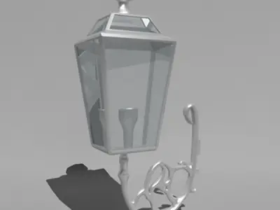 street lamp red 3D model