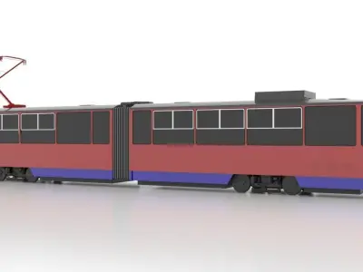 Tatra KT4M-YUB Low Low-poly 3D model
