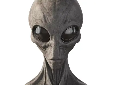 Bust of an alien 3D model