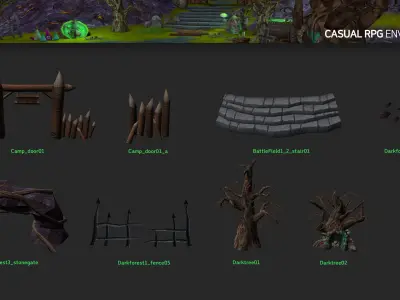 Casual RPG Environment 08 Low-poly 3D model