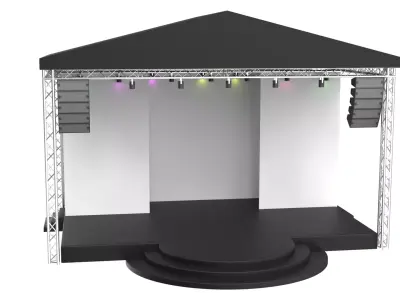 Concert Stage 2 Low-poly 3D model