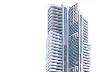 Modern Bright Skyscraper 3D model