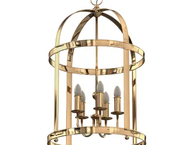 Apollo Round S Steel Lantern 3D model