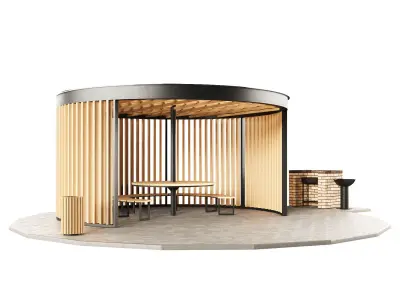 Barbecue gazebo 3D model