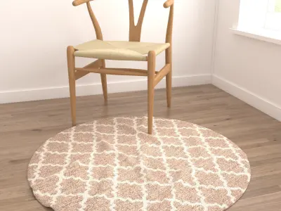 Round Rug Set 245 3D model