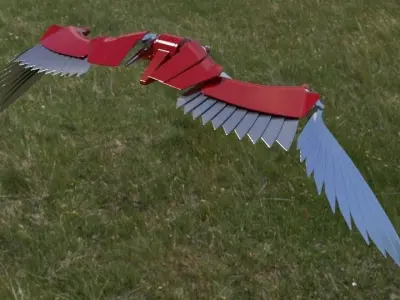 Animated Robot Wings 3D model