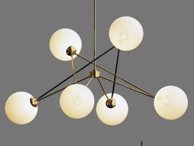 Turenne Large Dynamic Chandelier 3D model