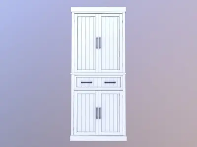 Modern white cabinet 3D model