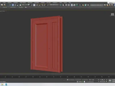 Neo classic door Low-poly 3D model