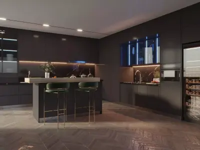 Modern kitchen 3D model 25