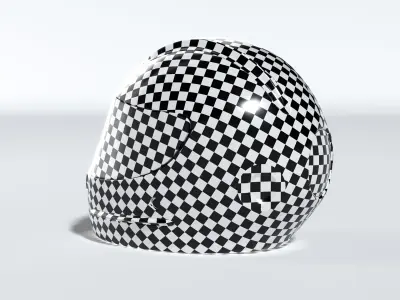 Sci-Fi Motorcycle Helmet Low-poly 3D model