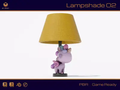 Lampshade 02 Low-poly 3D model