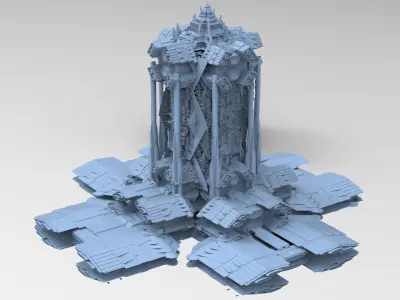 Luxor Sci fi  Docking array  tower 3D model