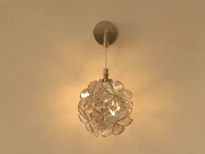 Flower wall light 3D model