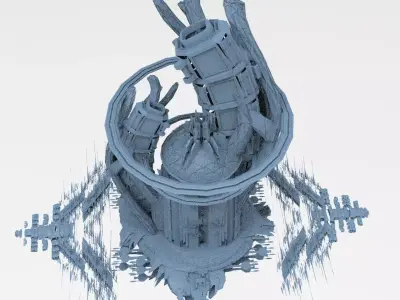 Sci fi Trinity elite tower 3 3D model