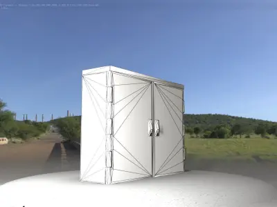 Electrical Distribution Cabinet 31 Low-poly 3D model